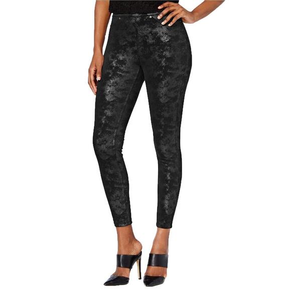Hue Womens Distressed Metallic Leggings Size XS - Picture 1 of 1